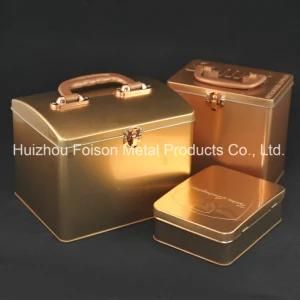 Premium Personalized Copper Color Printing Square Herb Tea Metal Tin Box Wholesale