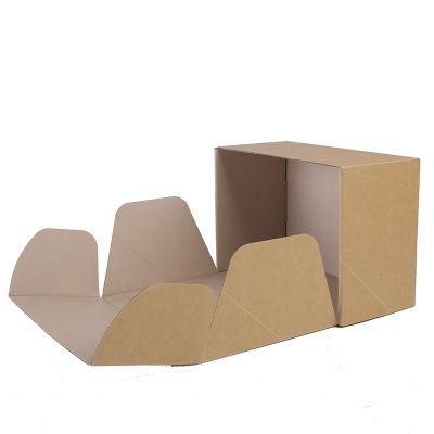 Kraft Paper Gift Box Black / Yellow Foldable Packaging Corrugated Box for Clothes Shoes