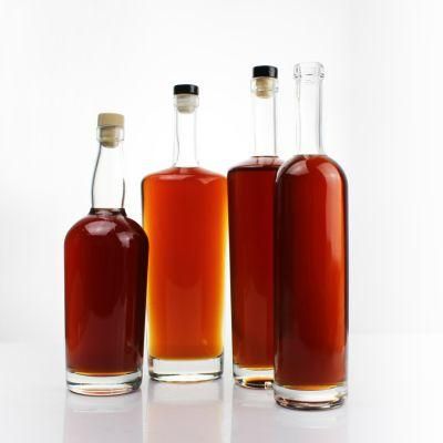 Empty Clear Liquor Bottle Rum Tequila Extra Flint Glass Bottle 700 Ml 750 Ml