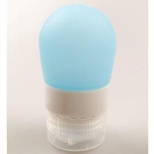 Small Size Bulb-Shaped Tsa Approved Leak Proof Food Grade Silicone Cosmetics Bottles, Blue