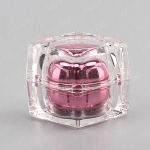 Acrylic Peach Crystal Series Cream Bottles and Jars for Cosmetic Packaging