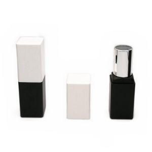 White Square Lipstick Tube for Cosmetic Packaging Black