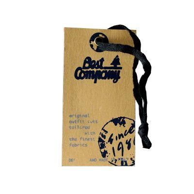 Custom Fsc Garment Accessories Hangtag Clothing Printed Embossed Logo Paper Hang Tag