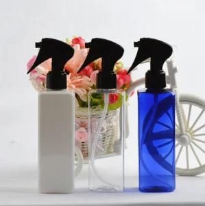 250ml Pet Plastic Square Personal Care Cosmetic Trigger Mist Spray Bottle