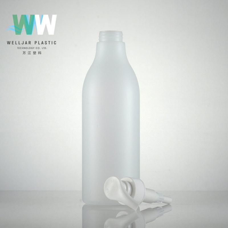 750ml PE Plastic Body Lotion Cosmetics Erlenmeyer Detergent Shampoo Bottle