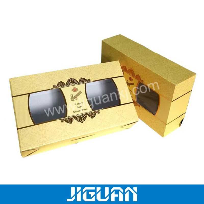 Luxury Custom Paper Rigid Cardboard Packaging Magnetic Closure with PVC Window Lid Flat Packed Foldable Rigid Box