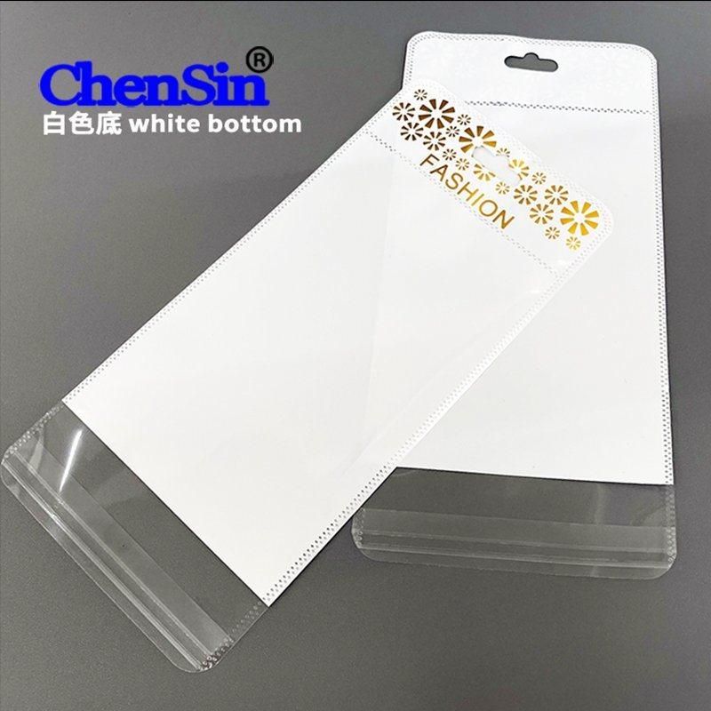 Gold Head Clear Plastic Bags White Pearl Bottom Plastic Pouch