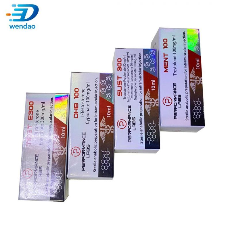 Holographic Laser Paper Packaging Box Vial Packaging Box for 10ml 20ml Vial
