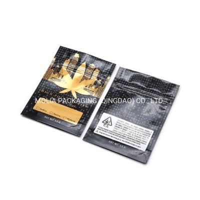 Customized Moisture Proof Plastic Packaging Hot Stamping Bag Gold