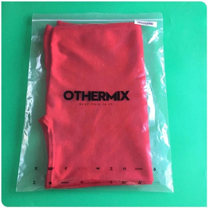 Reusable Custom Clear Packaging Bags Zip Lock Frosted Zipper Clothing Zip Lock Bag