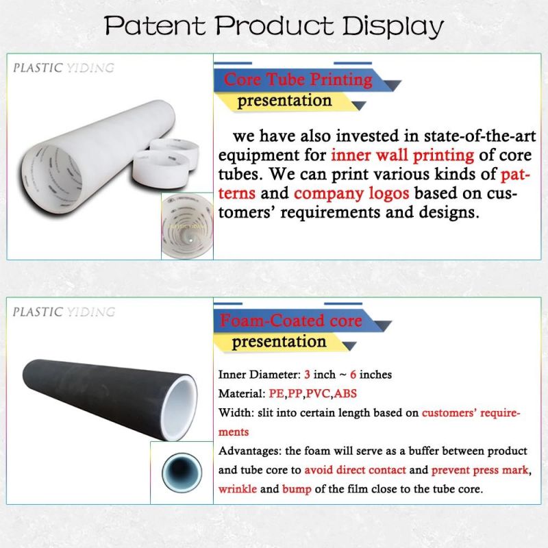 China Factory 1 Inch 2.5 Inch 3 Inch Extrusion Pipe PVC Plastic Core Tubes for Various Stretch Protective Film and Paper Roll Packaging