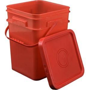 5 Gallon 20 Litre Square PP Material Plastic Bucket with Pump Lid for Liquid