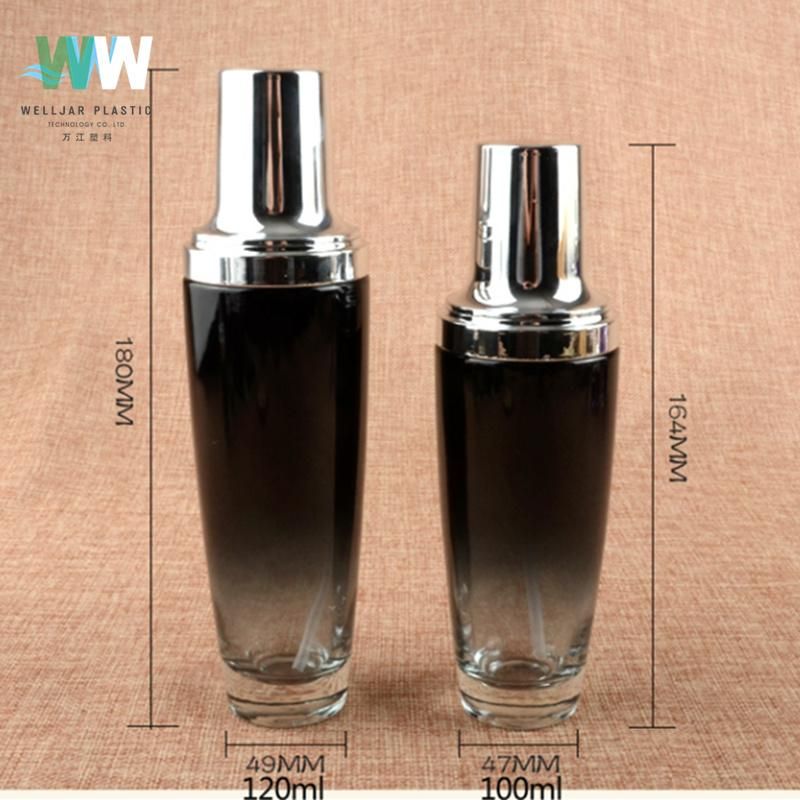 100ml 3oz Glass Container Cosmetic Package Bottle with Lotion Spray