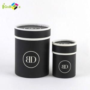Round Black Matte Lamination Gift Packing Paper Box Candle Boxes Packaging