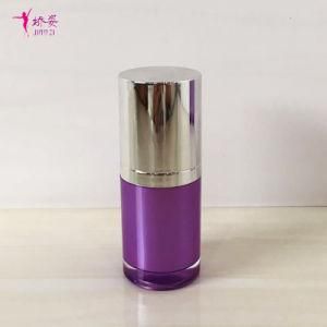 15ml Round Shape Cosmetic Airless Pump Bottle with Lid Vacuum Bottle Skin Care Packing