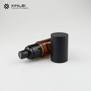 Zero Defect 15ml Cylinder Shape Amber Color Airless Bottle