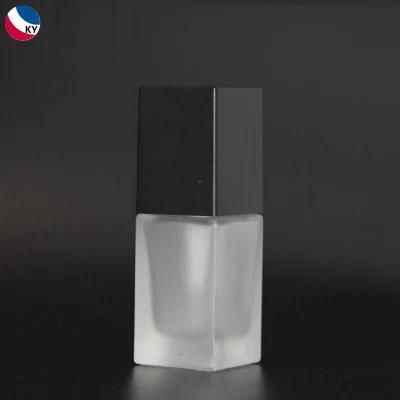 Liquid Matte Black Bottle Pump Makeup Liquid Foundation Glass Bottle with Pump