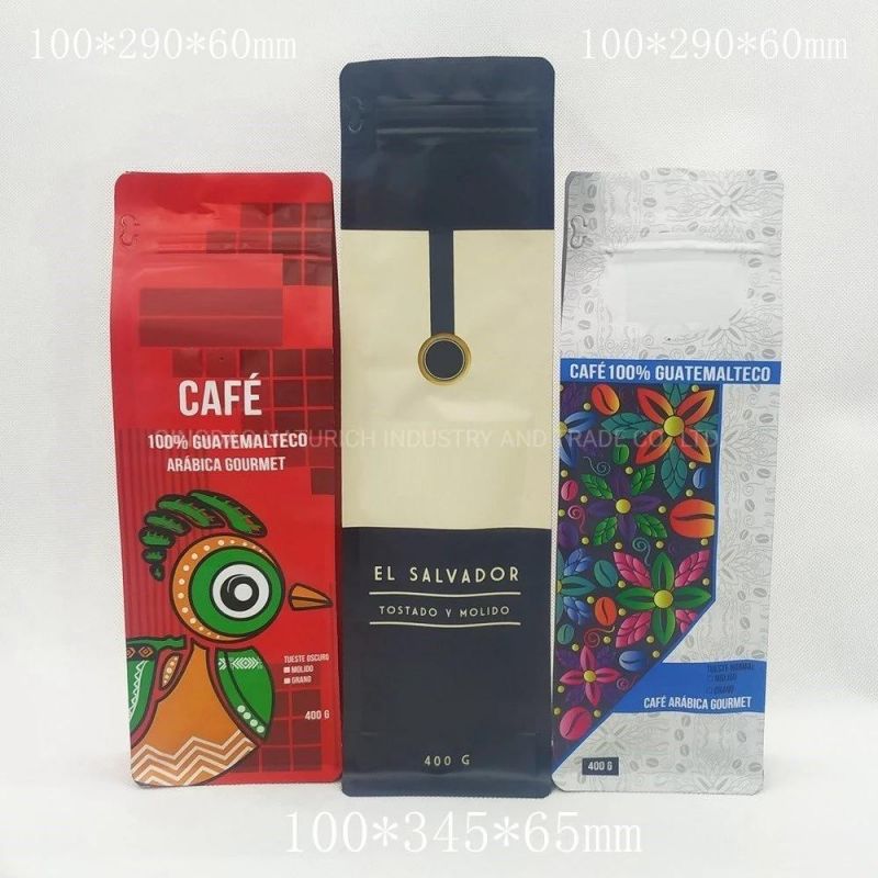 Side Gusset Bag Type Custom Design Aluminum Foil Layer Coffee Packaging Bag