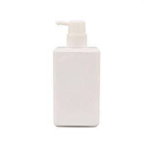 300ml White Pet Plastic Cosmetic Packaging Square Shampoo Bottle and Lotion Bottle