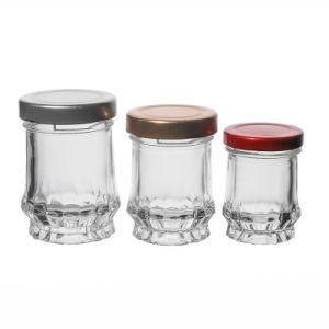 Wholesale High Quality Customize Bird&prime;s Nest Round Empty Clear Glass Jars Suppliers 50ml 70ml 100ml
