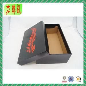 Black Two Piece Corrugated Paper Shoe Box