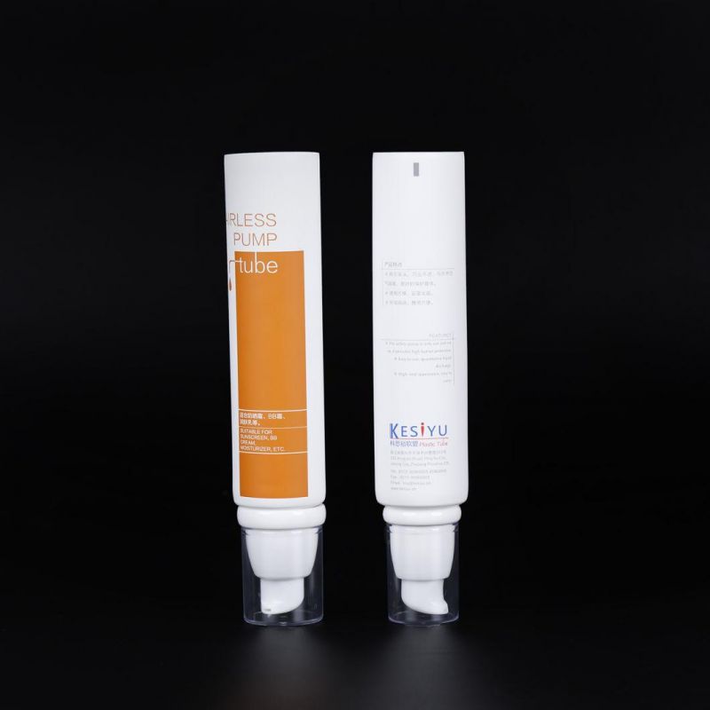 White PE Plastic Cosmetic Printing Tube with Flip Top Cover Plastic Packaging