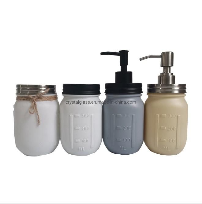 Hand Sanitizer Refillable Sanitizer Glass Foaming Soap Dispenser Glass Bottle for Bathroom