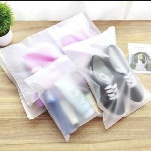 Custom Frosted PVC / EVA Ziplock Bag Plastic Clothes Packing Bags