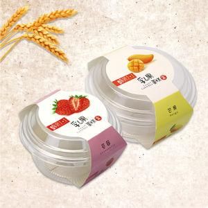 Disposable Ice Cream Box and Plastic Pet Material Take Away Salad Box Fruit bowl with Lid