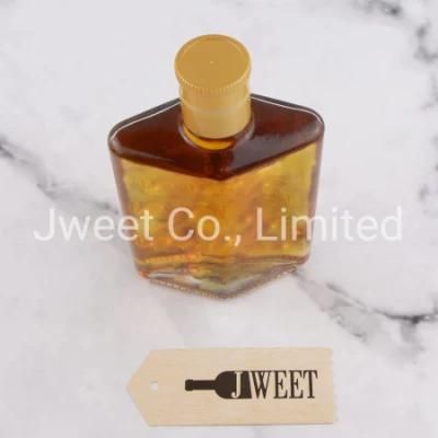 125ml Clear Mini Flat Glass Liquor Vodka Bottle