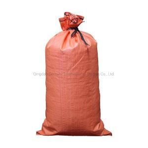 China 2021 Hot Selling High UV Orange PP Woven Sand Bag with Ties for Flood Control