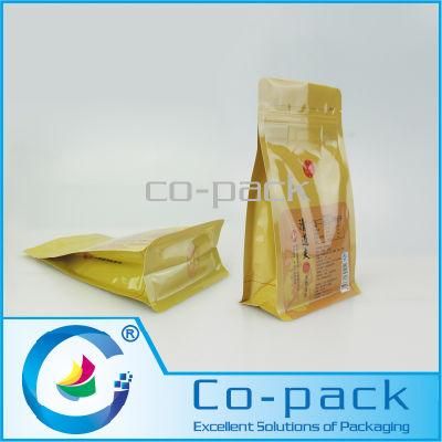 Bottom Gusset Bag with Zipper for Food Packaging