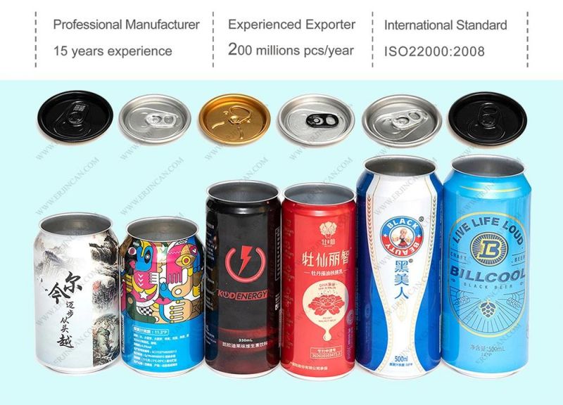 Plain Sleek 310ml Aluminum Beverage Cans Beer Cans Soda Water Cans