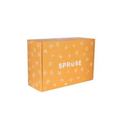 Bright Orange Printing Packaging Recycled Paper Cardboard Carton Box