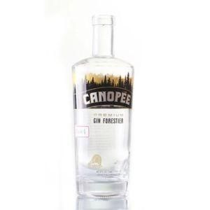 Low MOQ Luxury Refilable Decal Rum Vodka Whisky Glass Bottle with Cap Cork 375ml 500ml 750ml Liquor Wine Bottle for Sale