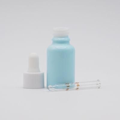 Oil Dropper Bottle Wholesale Cosmetic Essential Oil Bottles Light Blue Dropper Bottle