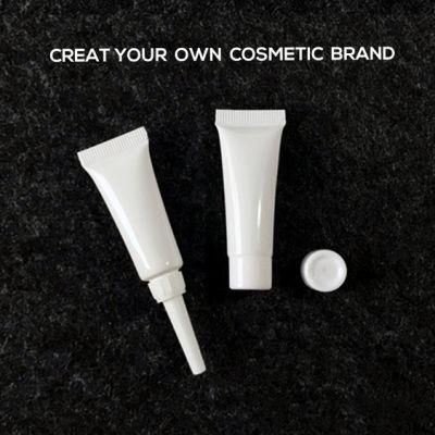 Empty Clear Black White Plastic Hand Cream Lotion Shampoo Facial Cleanser Squeeze Tube with Flip Lid Cosmetic Tube