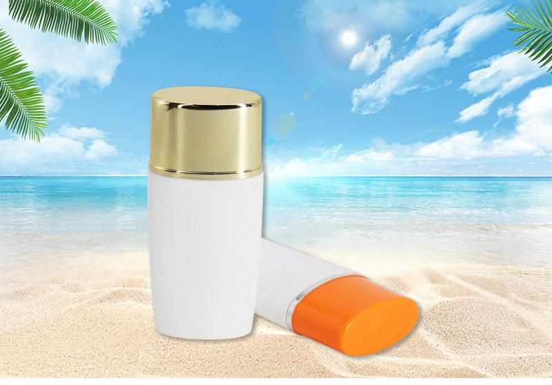 Skincare Packaging 50ml White Plastic HDPE Sun Protection Cream Container