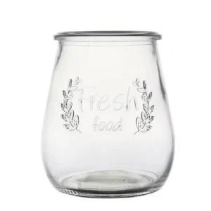 The Factory Produces Empty Clear Round Environmental Glass Food Jar 100ml 250ml 500ml