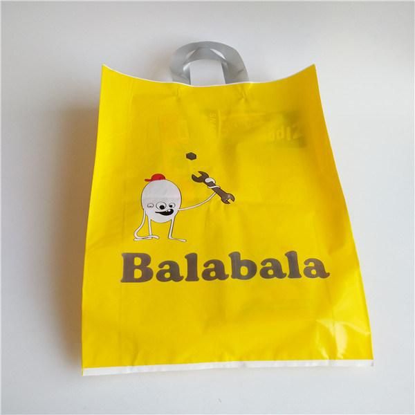 Custom Printed Logo Design LDPE/HDPE Handle Plastic Bag Die Cut Bag Shopping Bag