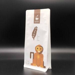 Reclosable White Kraft Paper Food Bags Tea Packaging Bags