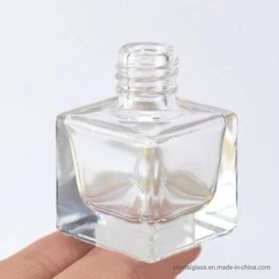Manufacture Rectangle Square 10ml Car Diffuser Glass Bottle Wooden Cap Car Perfume Bottle