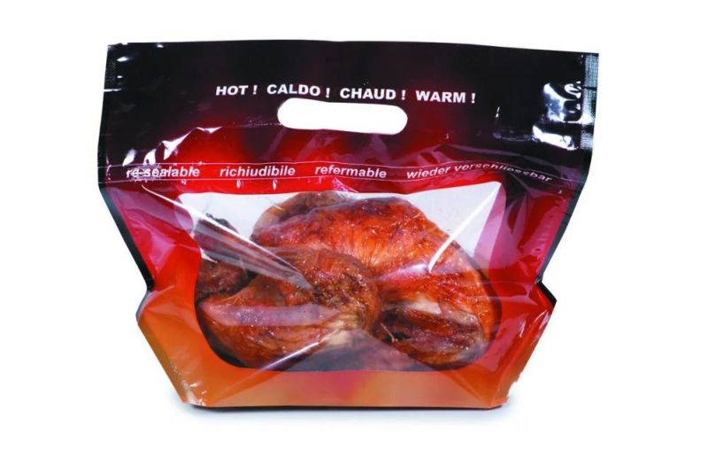 Microwavable Roast Hot Chicken Packaging Zipper Bags Stand up Zipper Bag