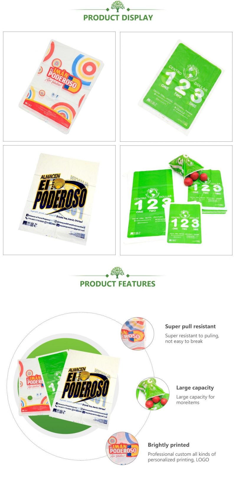 PLA+Pbat/Pbat+Corn Starch Biodegradable Bags, Compostable Bags, Food Bags for Supermarket