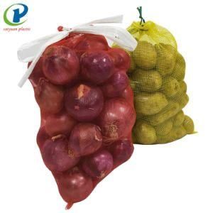 Strong Packing Fruit Vegetable PP Leno Drawstring Mesh Bag