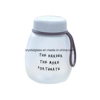 Mini Size Frosted Glass Water Bottle Travel Portable
