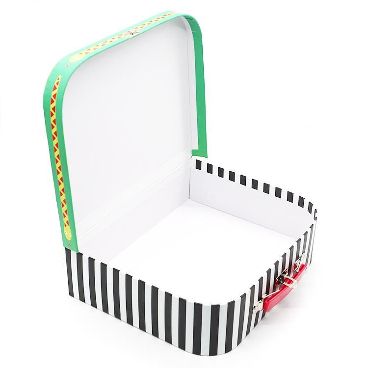 Cardboard Suitcase Gift Box with Handle That Children Like