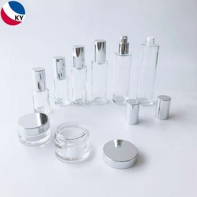 Luxury Cosmetic Packaging Set Cosmetic Bottles and Jars Lotion Bottle 30g 50g 30ml 50ml 60ml 100ml 120ml Glass Pump Bottle