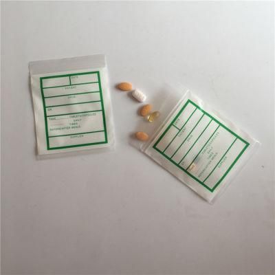 Biodegradable Medicine Envelope Mini Plastic Bags Small LDPE Seal Zipper Disposable Pills Pouch for Lab Hospital