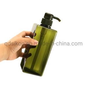 Custom Plastic Square Shape Shampoo Pump Packaging Bottle